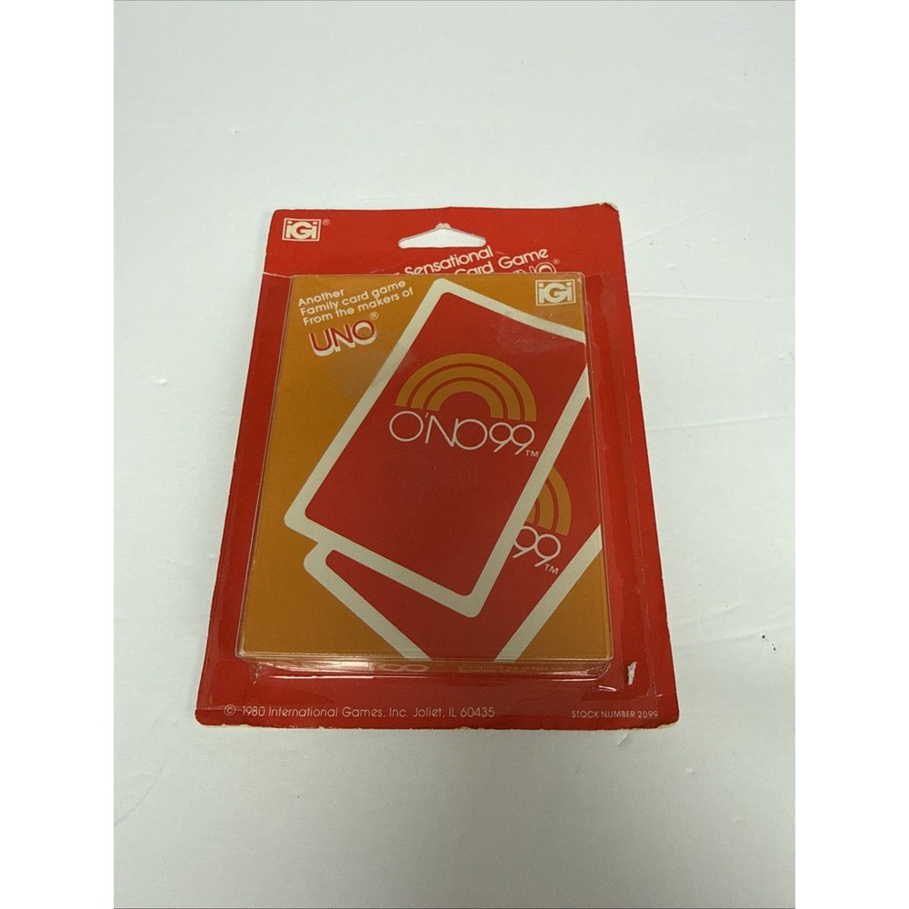 NOS New Sealed O'No 99 Family Card Game Makers UNO ONO Vintage 1980 Rare Fun 80s